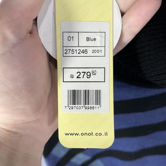 ONOT BRAND PONCHO FULL ZIP SWEATSHIRT ONE SIZE FITS MOST BLUE NWT NEW ACRYLIC - Picture 11 of 16